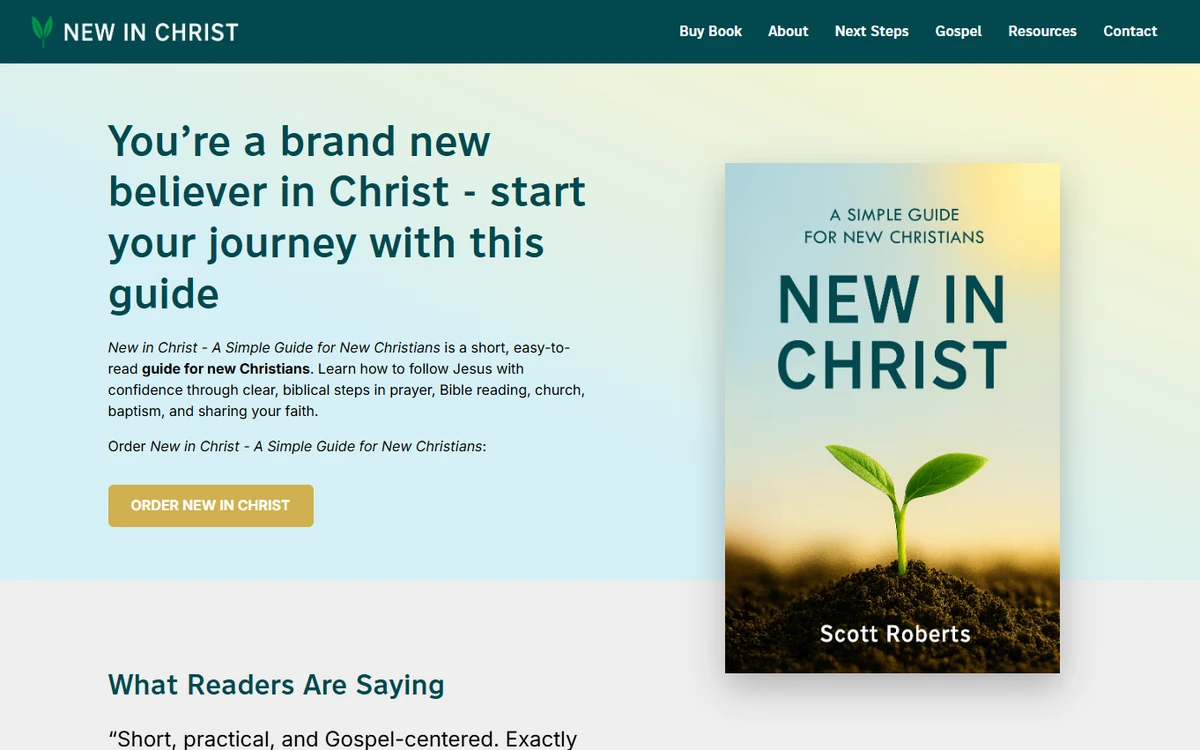 Preview of the New in Christ website